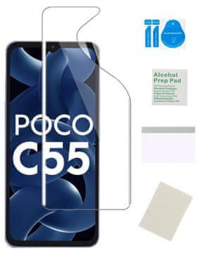 Hidrogelna zaščitna folija za XIAOMI POCO C55 za zaslon, nelomljivo steklo, TPU
