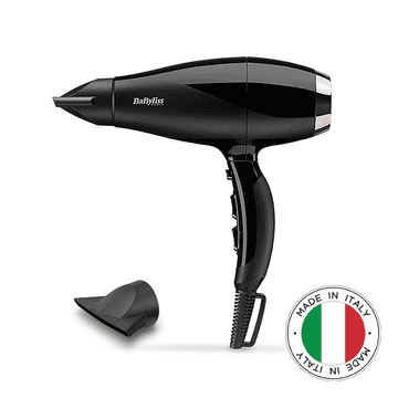 BaByliss Super Pro 6714E (2300 W, AC motor, ionska tehnologija, črn) profesionalni sušilnik za lase