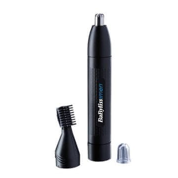 BaByliss E652E (rotacijski sistem, snemljiv nastavek za obrvi, črn) strižnik za nos in ušesa