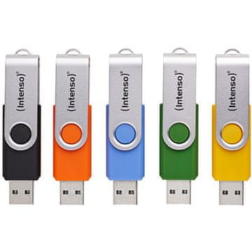 Intenso USB ključek Intenso Office Line 32GB, 3.2, večpakiranje x 5, barvit