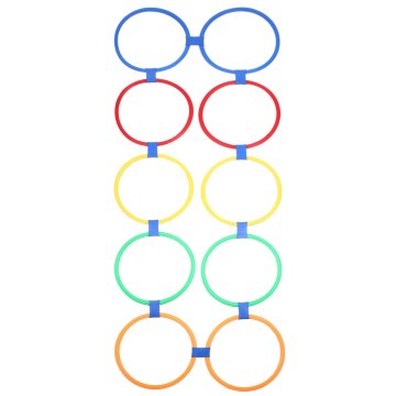 Merco Agility Circles nastavljivi obročki za skakanje varianta 34071