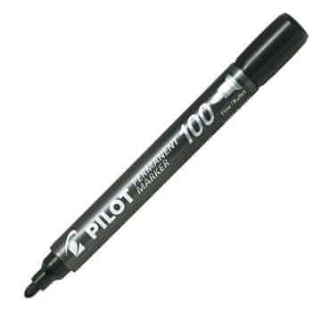 Pilot Permanentni marker 100, okrogel, črn