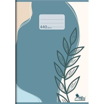 Notes Šolski delovni zvezek 440 Eco Blue Flowers