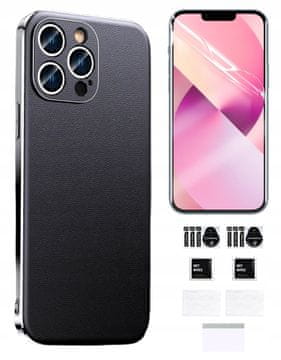 Zaščitna folija za IPHONE 11 za zaslon in hrbtno stran telefona, črna TPU koža