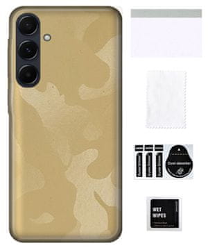 Zaščitna folija za telefon SAMSUNG GALAXY A55 5G, zadnja stran, kamuflažna kremna koža, TPU