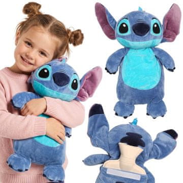 Disney DISNEY Stitch Gumijasta termofor z MEHKO plišasto prevleko, VELIK! grelnik v prevleki ZA VODO, Maskota 750 ml