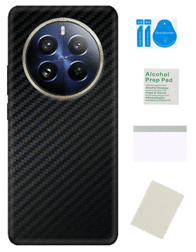 Zaščitna folija za REALME 12 PRO / 12 PRO+ 5G, karbonsko črna 3D skin hrbtna stran
