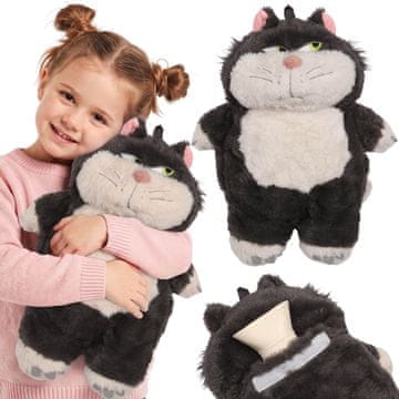 Disney DISNEY Mačka Lucifer Gumijasta termofor z MEHKO prevleko, VELIK! grelnik v prevleki ZA VODO, Maskota 750 ml