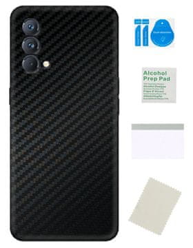 Zaščitna folija za REALME GT MASTER karbonsko črna 3D skin za hrbtno stran telefona