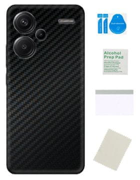 Zaščitna folija za XIAOMI REDMI NOTE 13 PRO PLUS, karbonsko črna 3D skin hrbtna stran