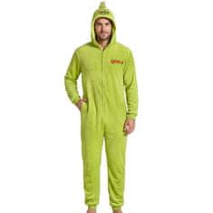 sarcia.eu Grinch Moška FLIS pižama ENODELNA na zadrgo, PRAZNIČNA, TOPEL onesie s kapuco S-M