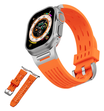 Pašček za Apple Watch 1 2 3 4 5 6 7 8 9 10 42 mm 44 mm 45 mm 49 mm oranžen