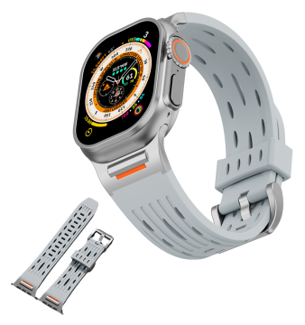 Pašček za Apple Watch 1 2 3 4 5 6 7 8 9 10 42 mm 44 mm 45 mm 49 mm siv pašček
