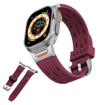 Zapestnica za Apple Watch 2 3 4 5 6 7 8 9 10 42 mm 44 mm 45 mm 49 mm bordo