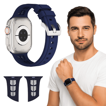 Pašček SMART WARCH BAND za Apple Watch 42 mm 44 mm 45 mm 49 mm, temno moder