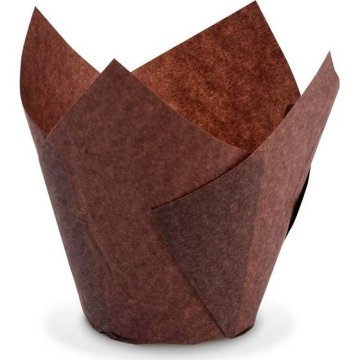Tulipan cupcake rjave barve 50 x 85 mm 100 kosov - Wimex