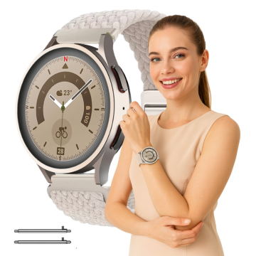 Zapestnica za Samsung Gear S3 Classic, bež, pletena, 22 mm, za pametno uro, BARVE