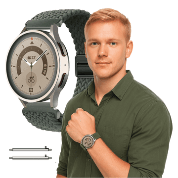 Pleteni pašček za Samsung Gear S3 Classic, zelen, 22 mm, različne barve