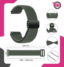 Pašček za pametno uro Xiaomi Redmi Watch 5 Lite 22 mm, črne barve