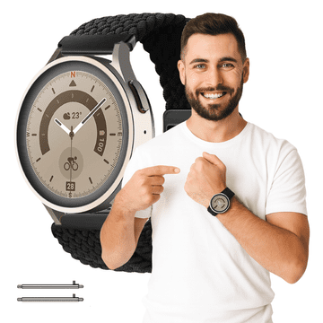 Pašček za HUAWEI WATCH GT 2 3 GT2 GT3 42MM PRO 43MM črne barve