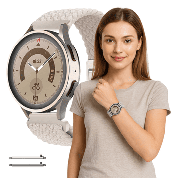 Pašček za pametno uro Garmin Vivoactive 6, bež barve