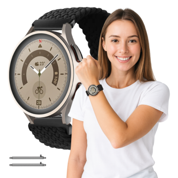 Pašček za Samsung Galaxy Watch Active 2, črne barve