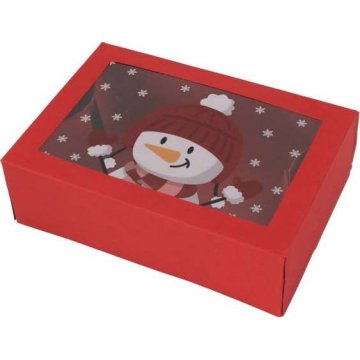 Božična škatla za sladkarije snežak 22x15x7cm - Cakesicq