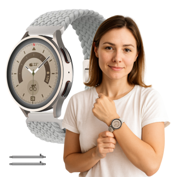 Univerzalni pašček za Samsung Galaxy Watch 6 Classic 47 mm, siv, 20 mm