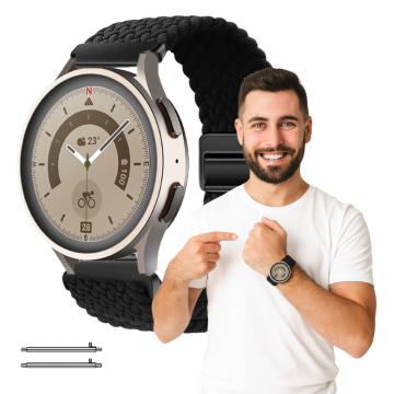 Pašček za Garmin Forerunner 255S 265S Vivoactive Venu 2S 3S 4S črn 18 mm