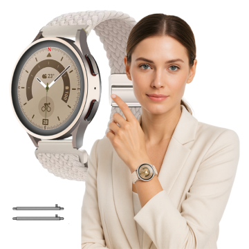 Pašček za Garmin Forerunner 255S 265S Vivoactive Venu 2S 3S 4S bež 18 mm
