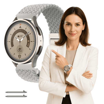 Pašček za Huawei Watch GT 5 Pro 42 mm siv pašček s teleskopi COLORS 18 mm