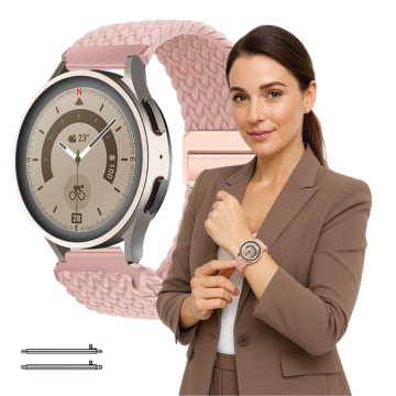 Pašček za Huawei Watch GT 5 Pro 42 mm roza pašček s teleskopi COLORS 18 mm
