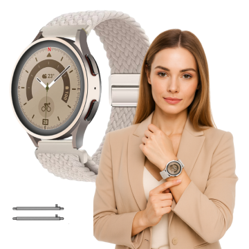 Pašček za Huawei Watch GT4 / GT5 / GT6 41 mm bež z 18 mm vzmetnimi palicami