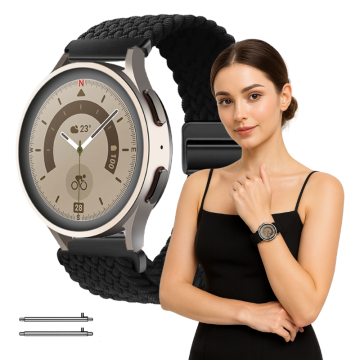 Pašček za Huawei Watch GT4 / GT5 / GT6 41 mm, črn, univerzalni 18 mm