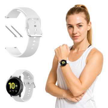 Silikonski pašček za Huawei Watch GT 2 3 4 5 46mm pro 48mm, bele barve