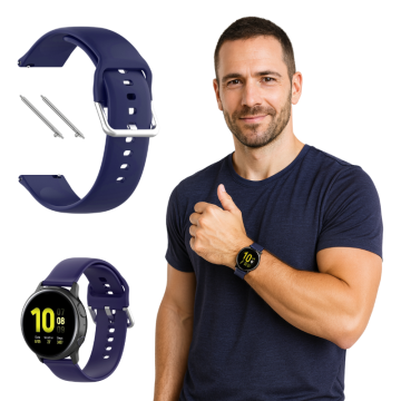 Silikonski pašček za Huawei Watch GT2 GT3 42mm Pro 43mm, temno moder, 20mm