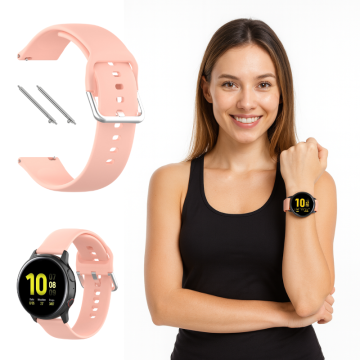 Silikonski pašček za Huawei Watch GT2 GT3 42mm Pro 43mm, roza