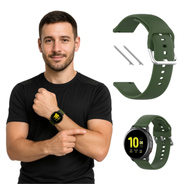 Pašček za Samsung Galaxy Watch 4 5 6 7 40mm/44mm/45mm/46mm/47mm Pro zelen