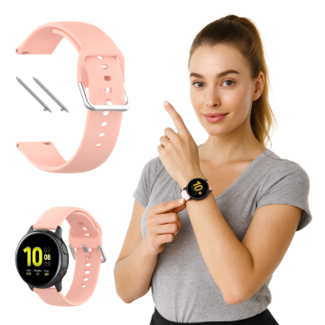 Pašček za Samsung Galaxy Watch 4 5 6 7 40mm/44mm/45mm/46mm/47mm Pro roza