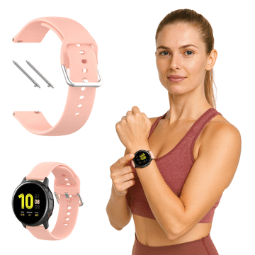 Silikonski pašček za Garmin Vivomove Vivoactive 3 Forerunner Venu, roza 20 mm