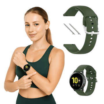 Silikonski pašček za Amazfit BIP / BIP 3 / 3 PRO / LITE / U / 1S zelene barve 20 mm