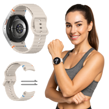 Pašček za Huawei Watch GT 2 42mm GT 3 42mm GT 3 PRO 43mm S/M/L bež 20mm