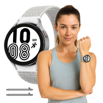 Pašček za Huawei Watch GT4 GT5 GT6 41 mm, bel, teleskopski, BARVE 18 mm