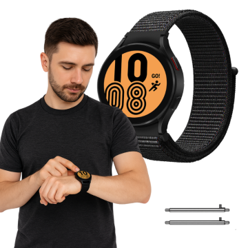 Pašček za Huawei Watch GT 2 42mm GT 3 42mm GT 3 PRO 43mm, črn, 20mm