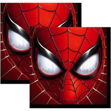 Papirnati prtički 16x16cm 20 kosov Spiderman - Cakesicq