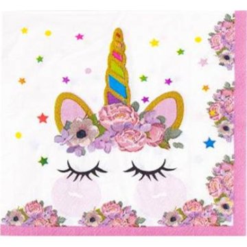Papirnati prtički 33x33cm 10ks Unicorn - Cakesicq