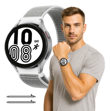 Pašček za Samsung Galaxy Watch 5 6 7 40 / 42 / 46mm Classic Pro siv 20mm