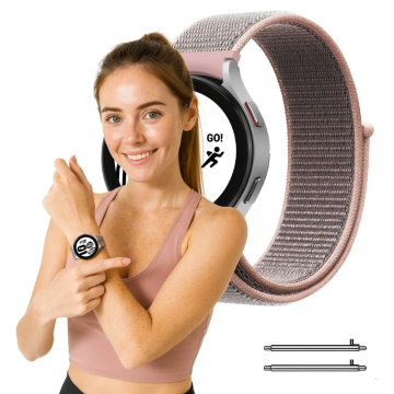 Pašček za Samsung Galaxy Watch 5 6 7 40 / 42 / 46mm Classic Pro roza 20mm