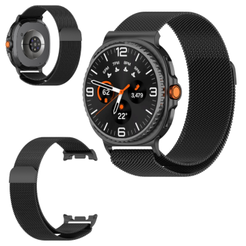 Pašček za SAMSUNG GALAXY WATCH 8 40MM 44MM 8 CLASSIC 46MM črne barve