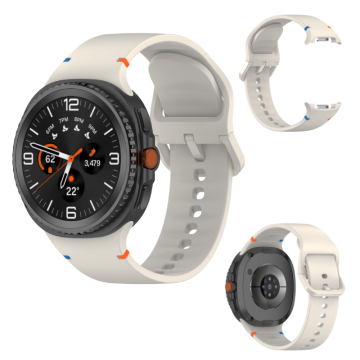 Pašček za Samsung Galaxy Watch 8 40mm / 44mm / 8 Classic 46mm S/M bež